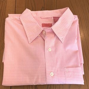 IZOD Men's  yellow plaid short sleeve  shirt XL